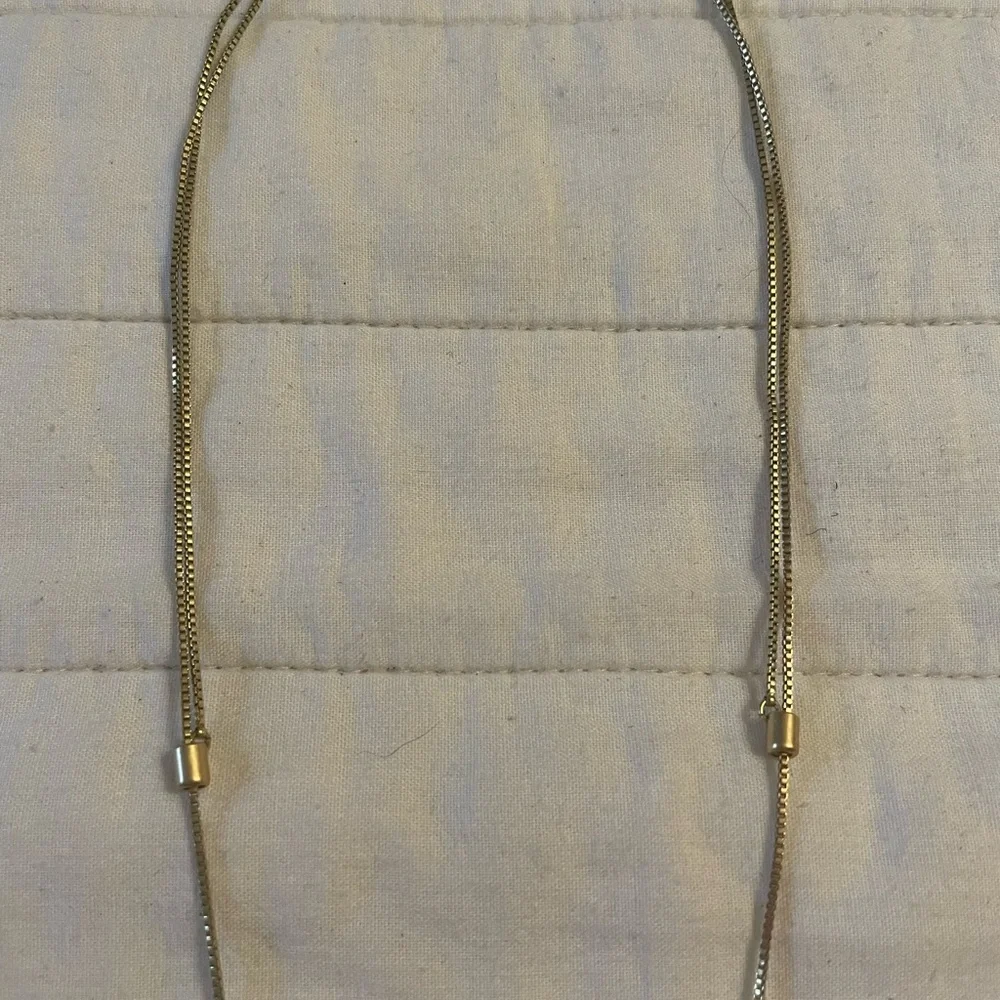 Madewell Gold and Silver tone Chevron Necklace Adjustable Chain - Picture 6 of 13